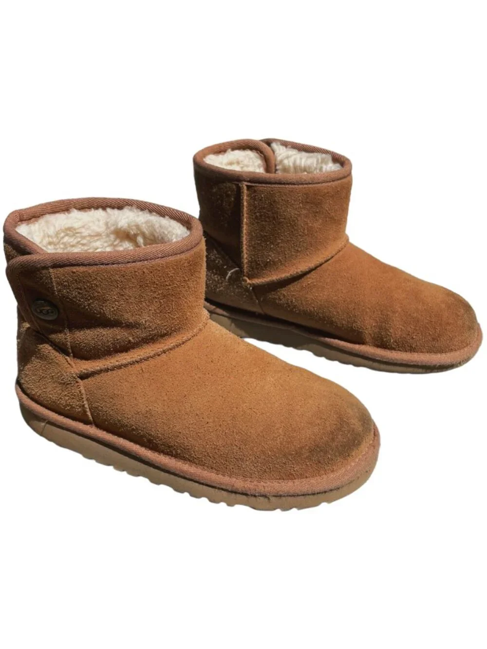 UGG Jona Chestnut Suede Mini Boots Kids Size 2